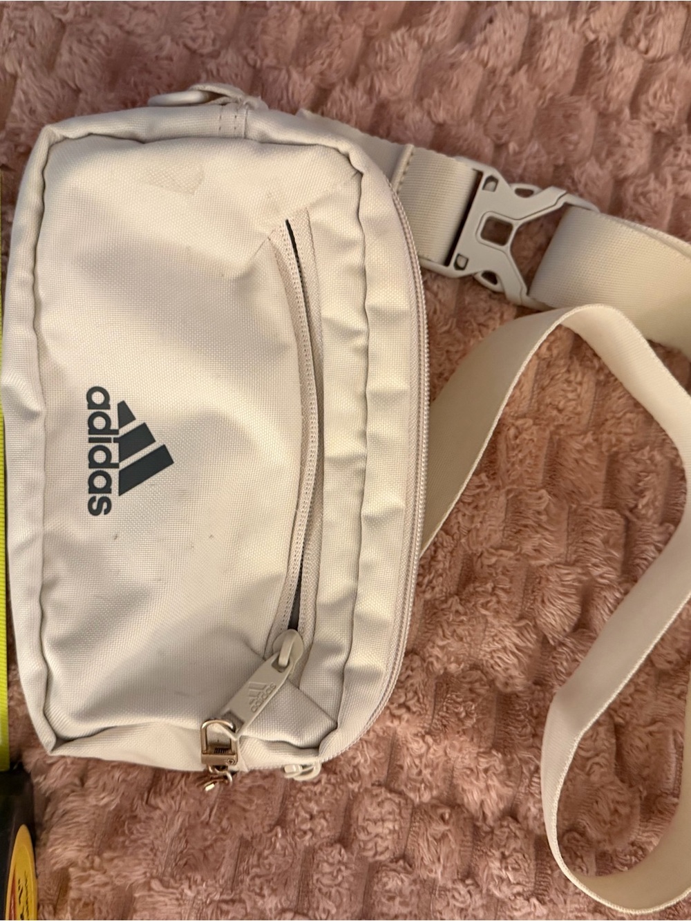 adidas Cream White Double-Zip Crossbody Pack
